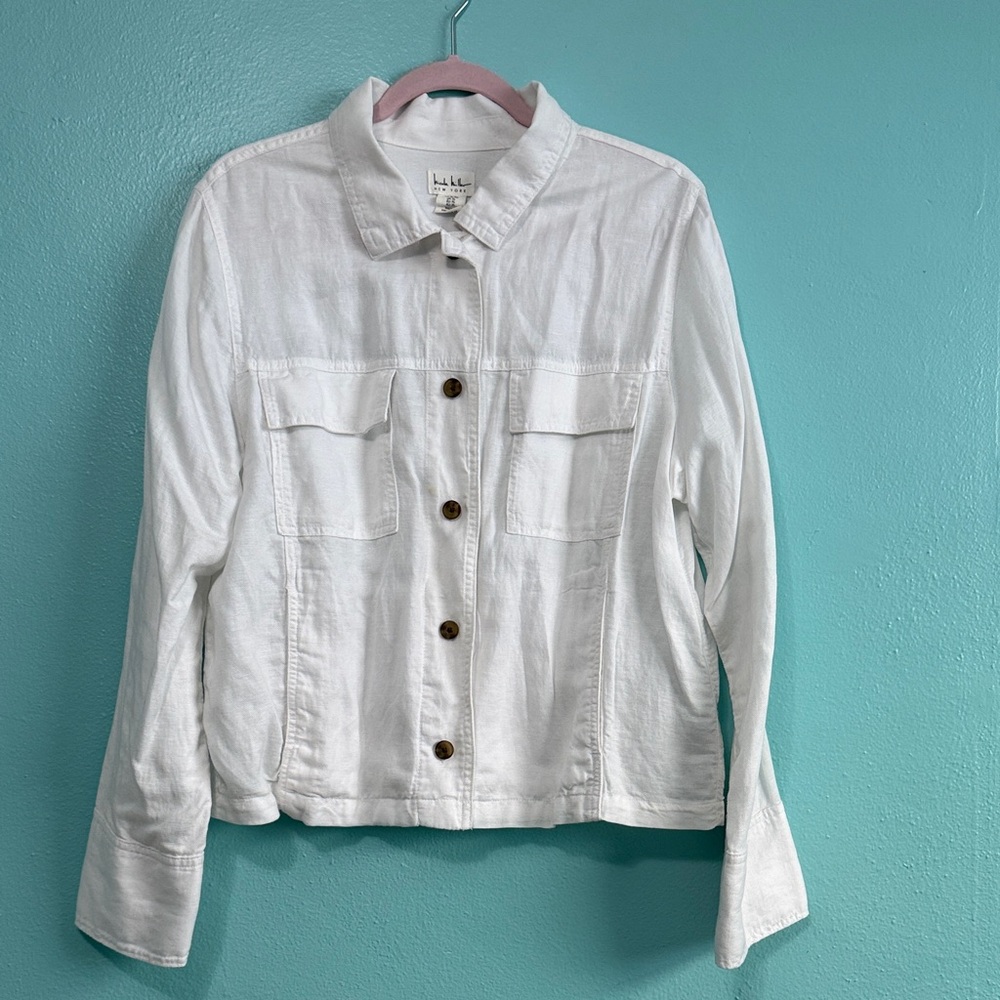 Nicole Miller White Jean Jacket